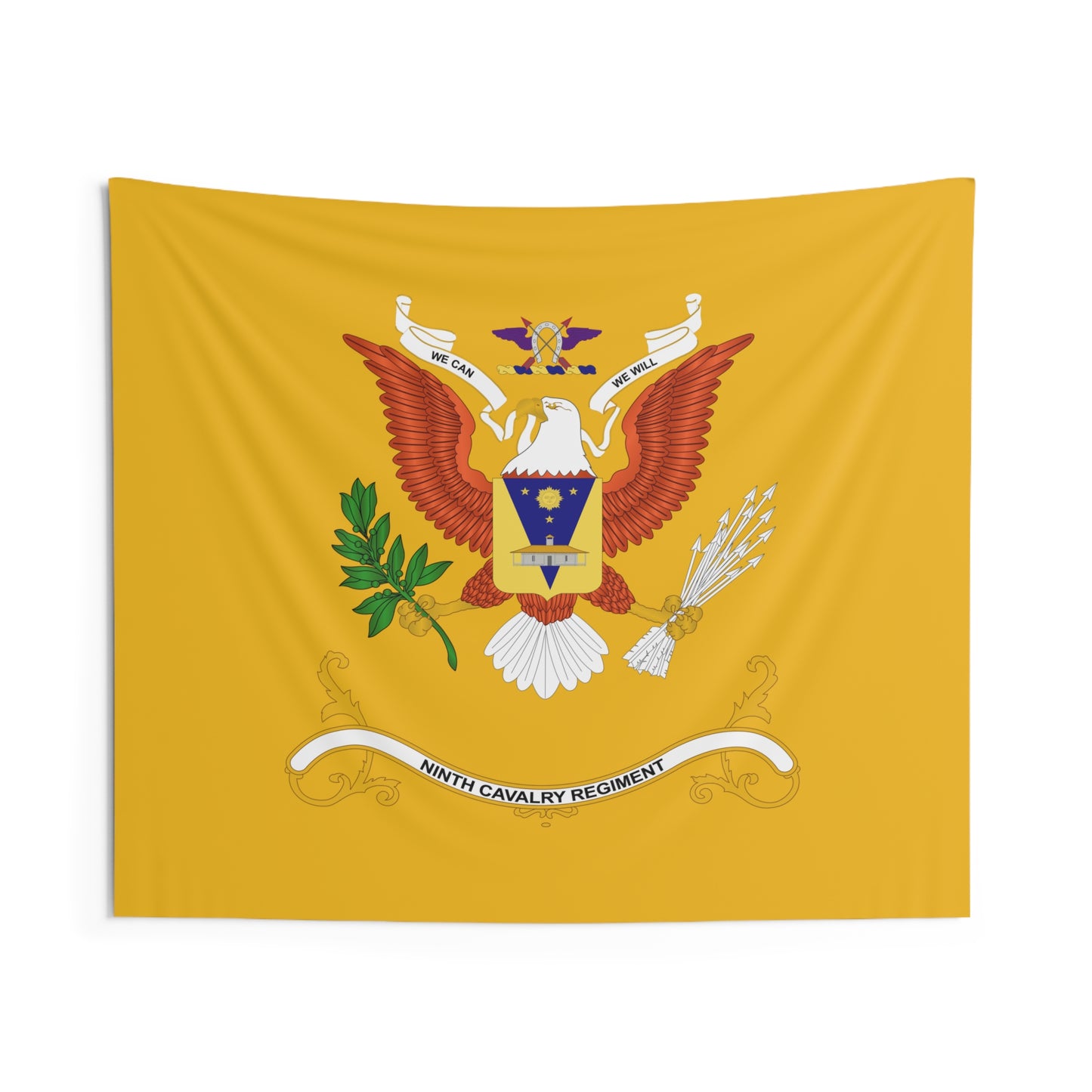 9th Cavalry Regiment and Buffalo Soldiers Cavalry Regiment Wall Tapestry