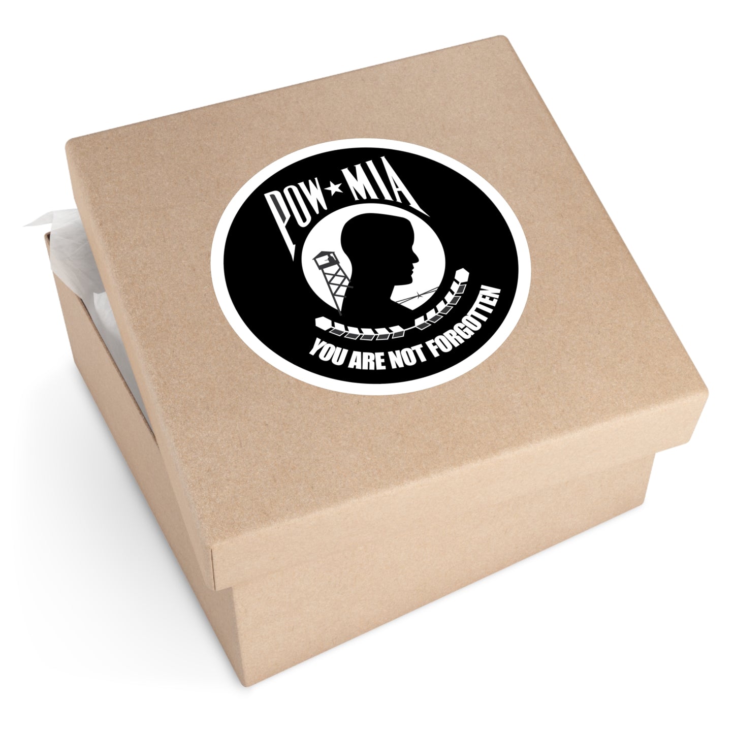 Round Stickers, Indoor\Outdoor POW/MIA Stickers - You Are Not Forgotten!