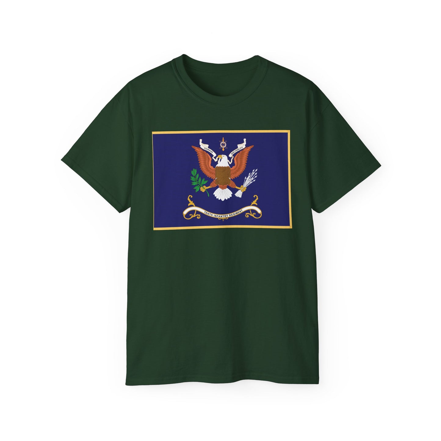 Unisex Ultra Cotton Tee - Regimental Colors - 10th Infantry Regiment X 300