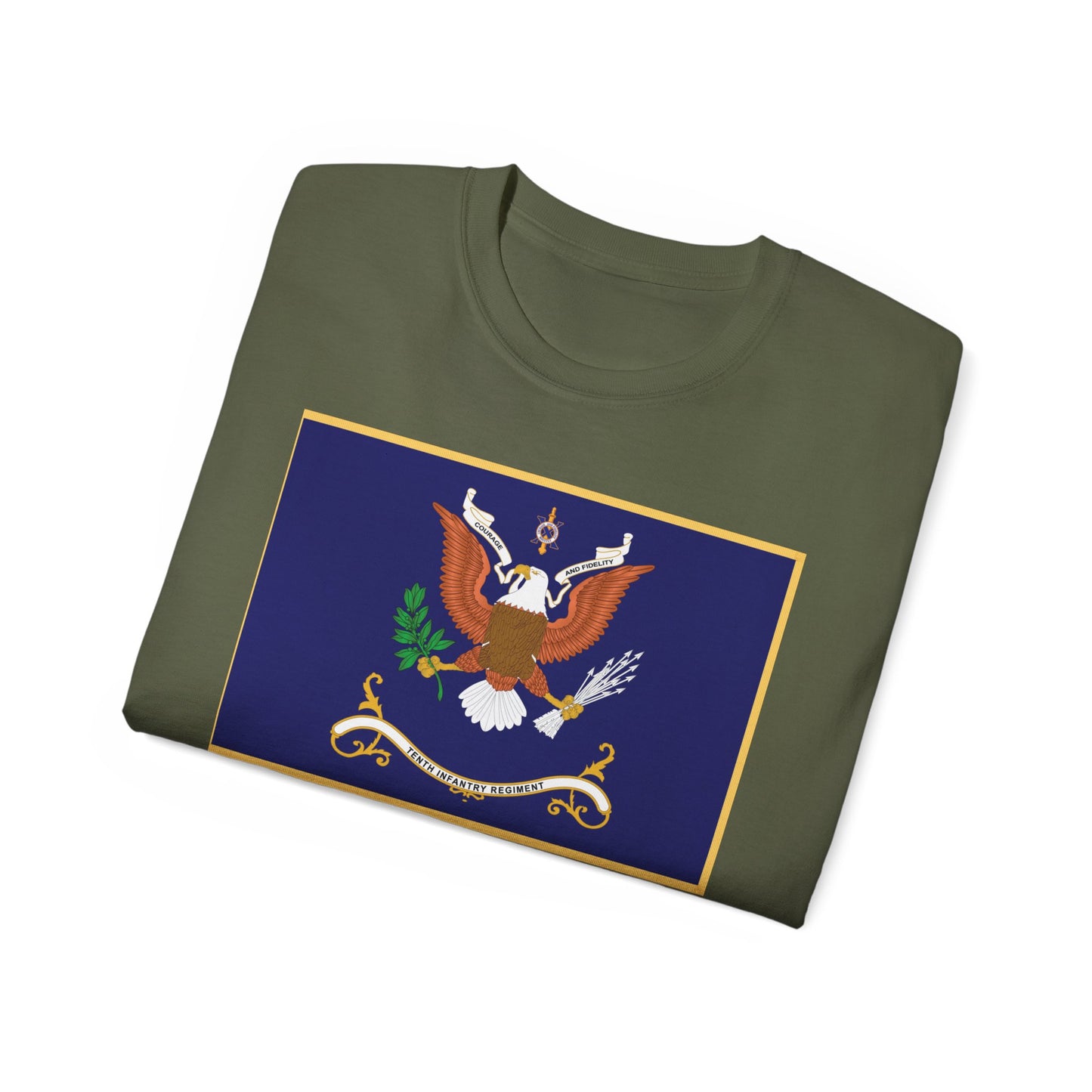 Unisex Ultra Cotton Tee - Regimental Colors - 10th Infantry Regiment X 300