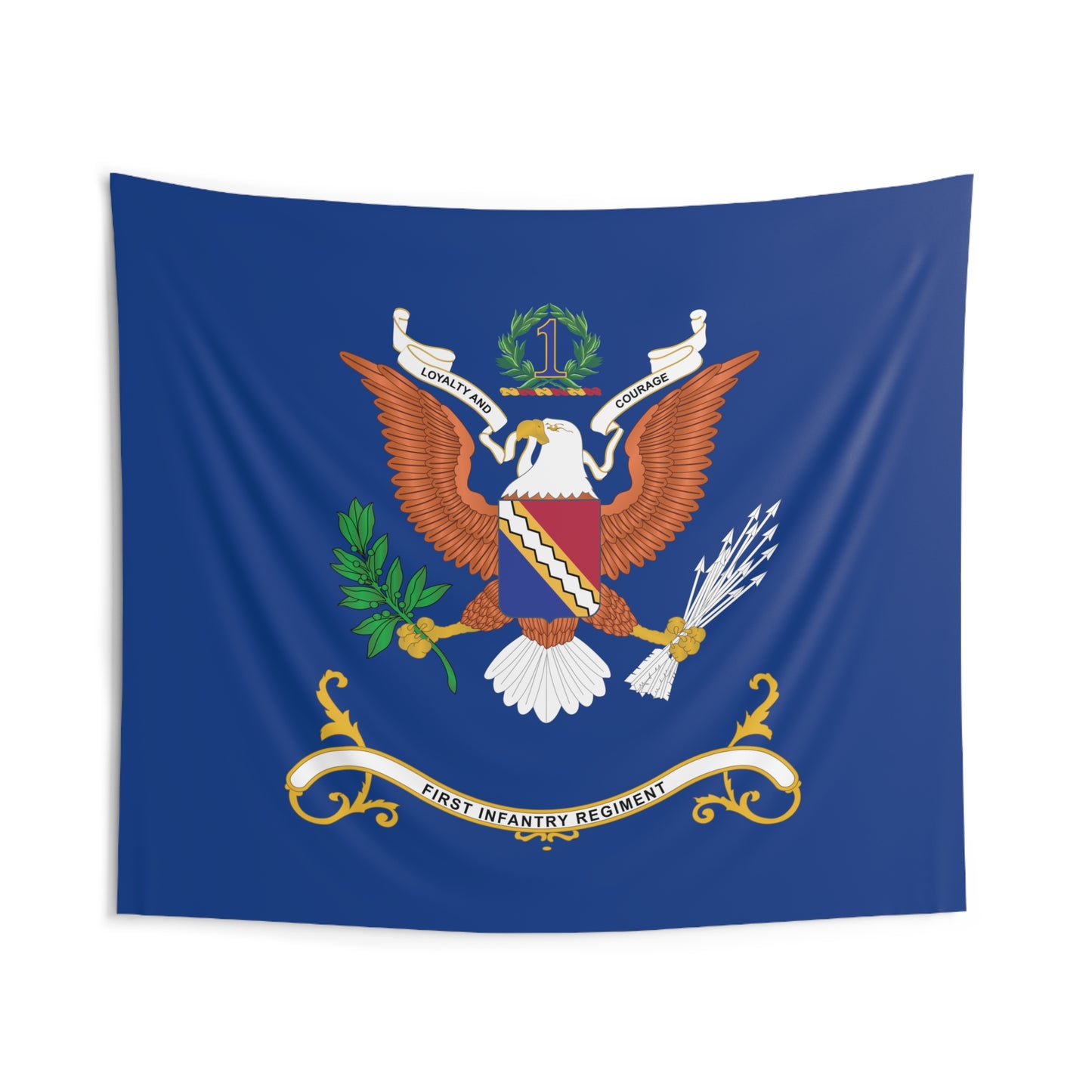 Indoor Wall Tapestries - 1st Infantry Regiment - Regimental Colors Tapestry