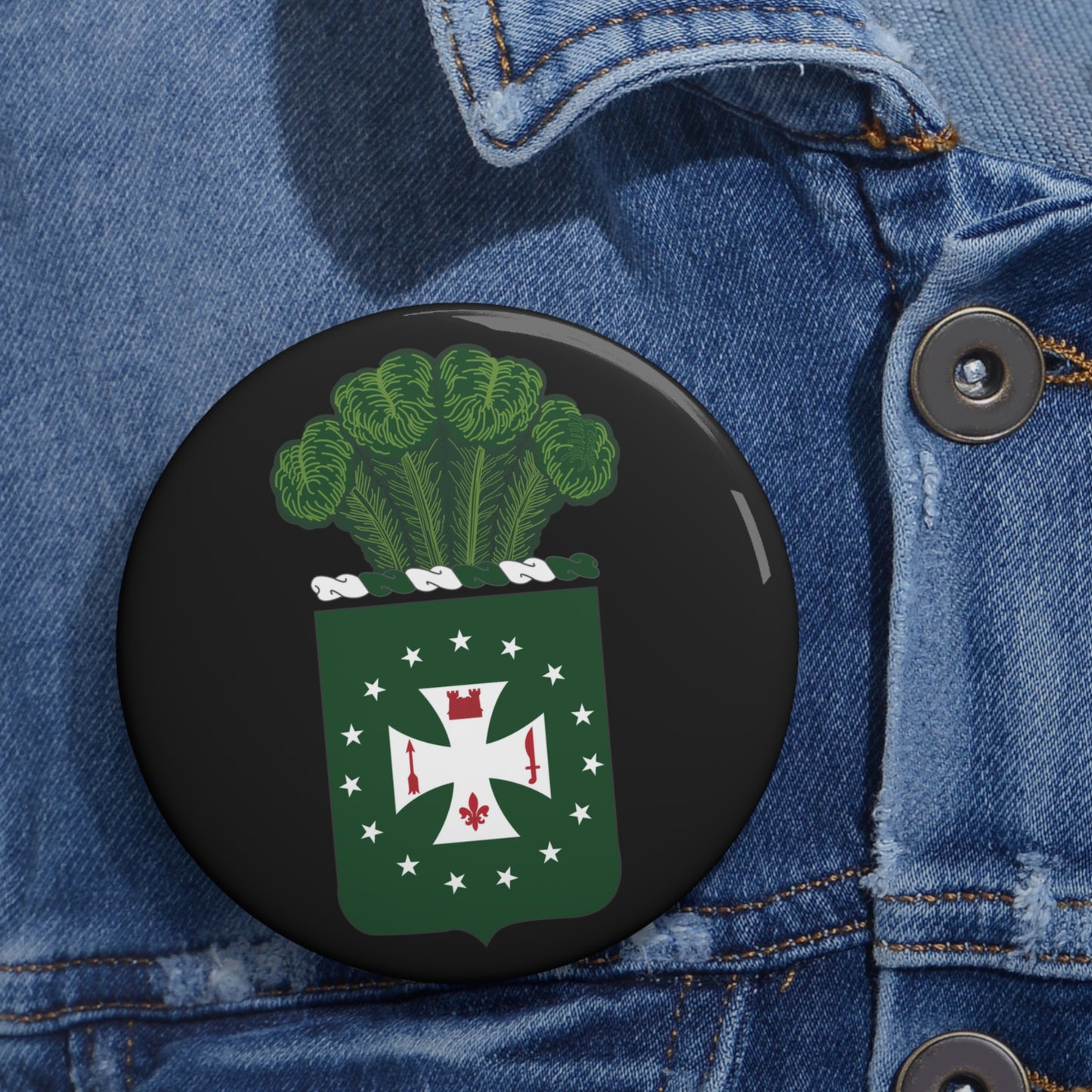 Custom Pin Buttons - COA - 4th Infantry Regiment