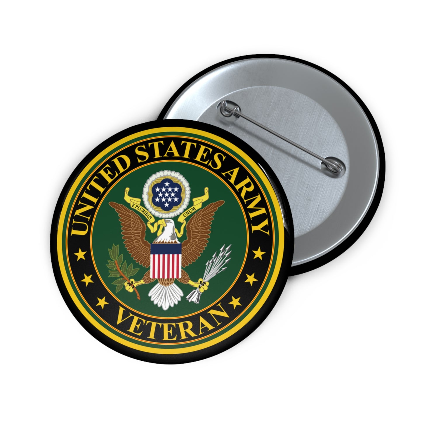 Army Veteran Pin Buttons