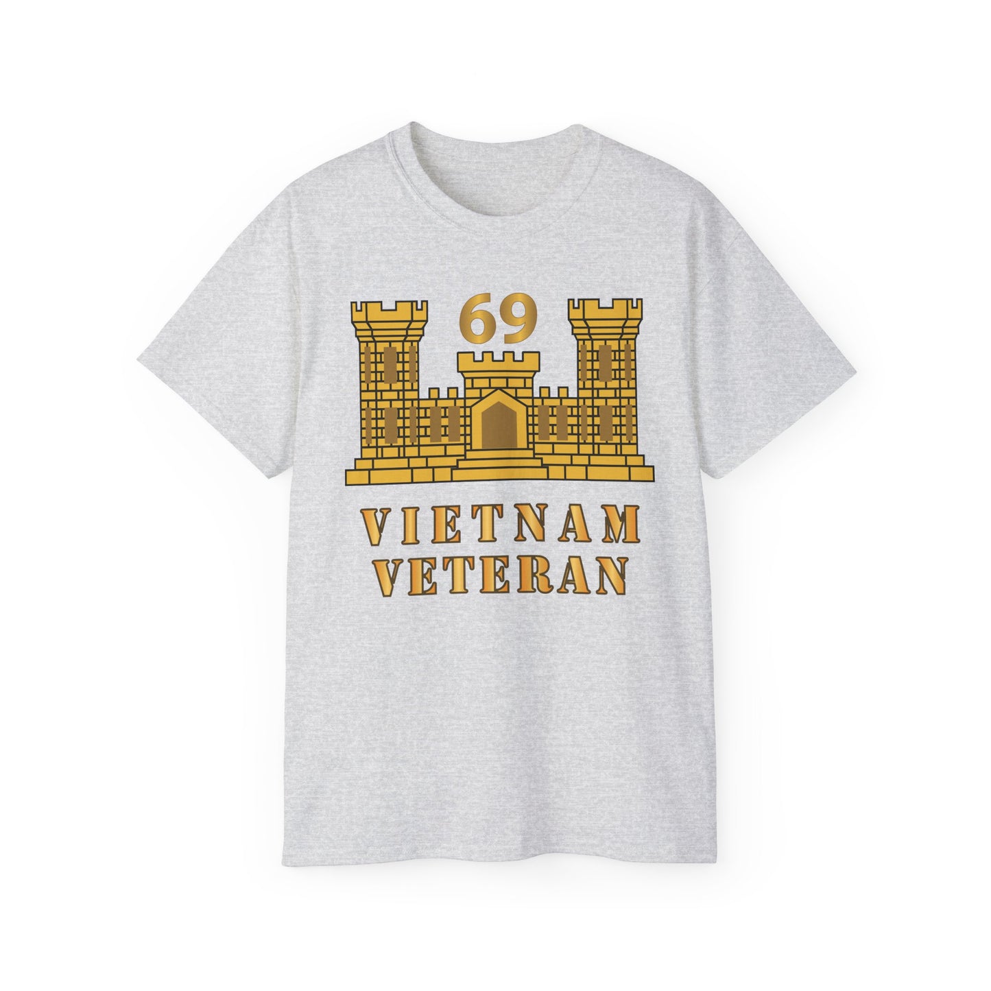 Unisex Ultra Cotton Tee - Army - 69th Engineer Battalion - ENG Branch - Vietnam Veteran X 300