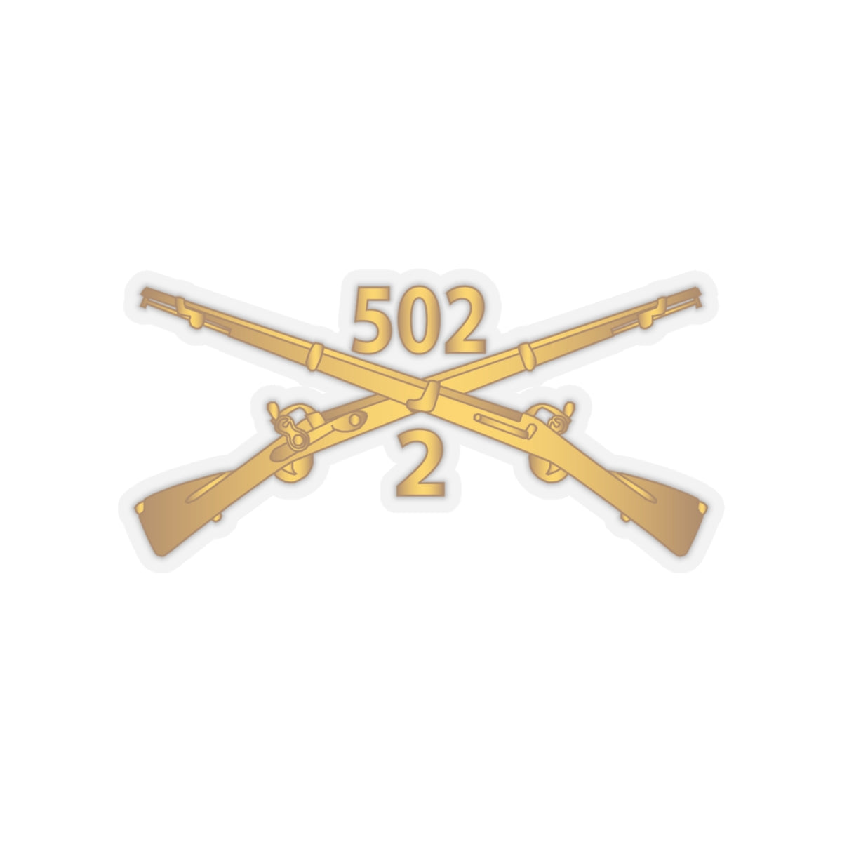 Kiss-Cut Stickers - Army - 2nd Bn 502nd Infantry Regt - Infantry Br wo Txt