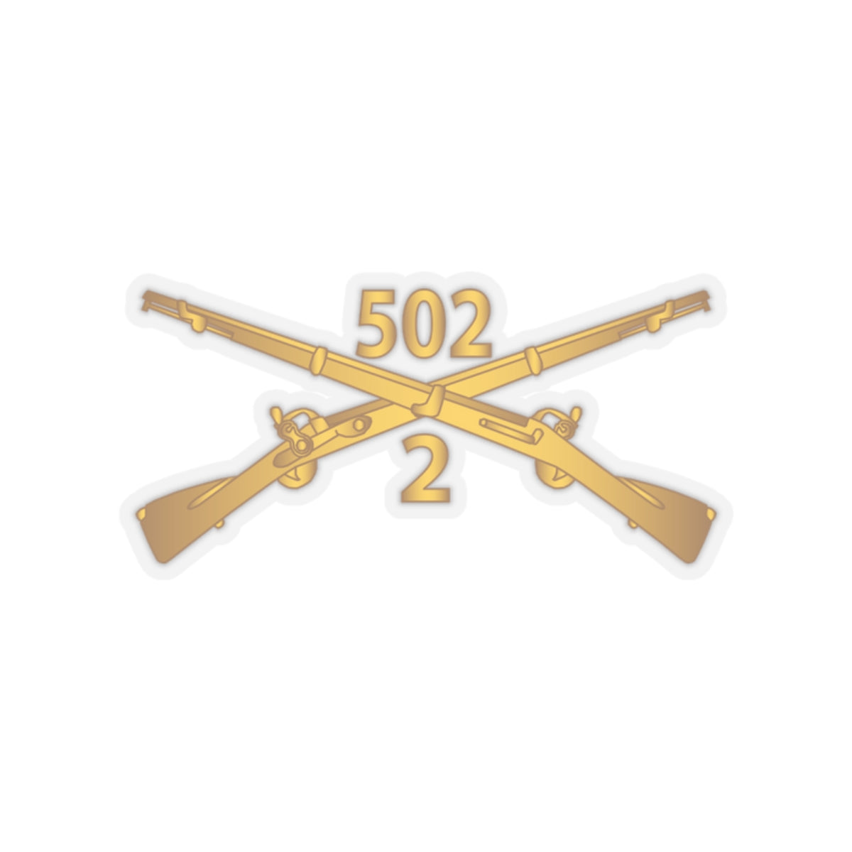 Kiss-Cut Stickers - Army - 2nd Bn 502nd Infantry Regt - Infantry Br wo Txt