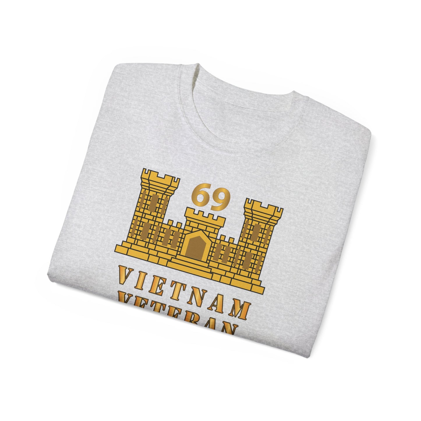 Unisex Ultra Cotton Tee - Army - 69th Engineer Battalion - ENG Branch - Vietnam Vet w VN SVC X 300