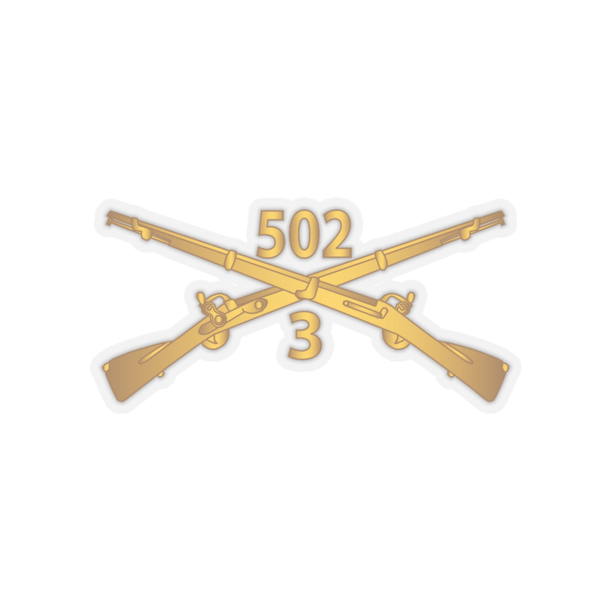 Kiss-Cut Stickers - Army - 3rd Bn 502nd Infantry Regt - Infantry Br wo Txt