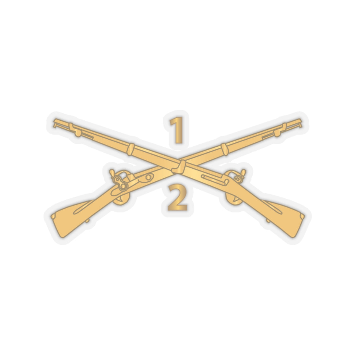 Kiss-Cut Stickers - Army - 2nd Battalion, 1st Infantry Regiment Branch - wo Txt X 300