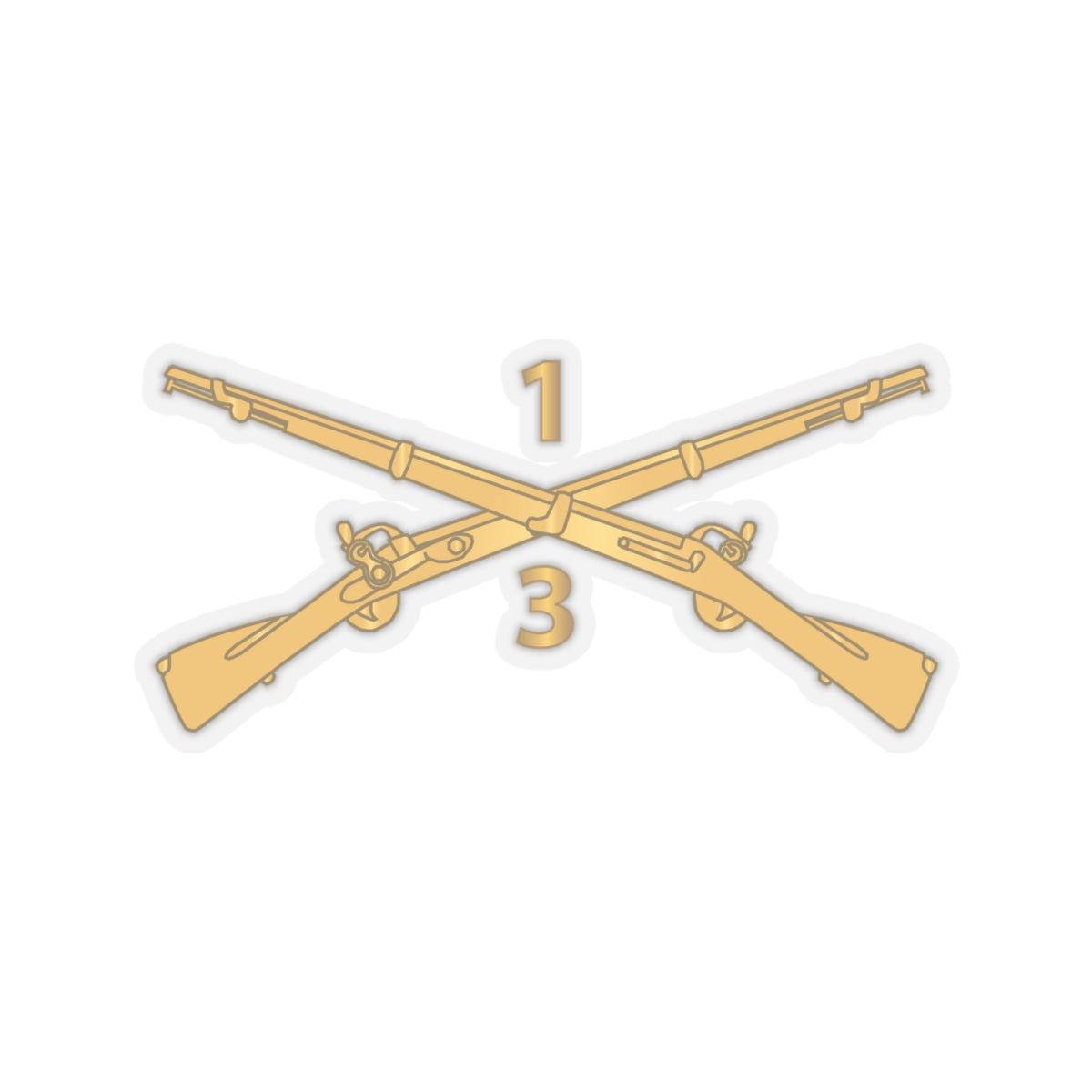 Kiss-Cut Stickers - Army - 3rd Battalion, 1st Infantry Regiment Branch - wo Txt X 300
