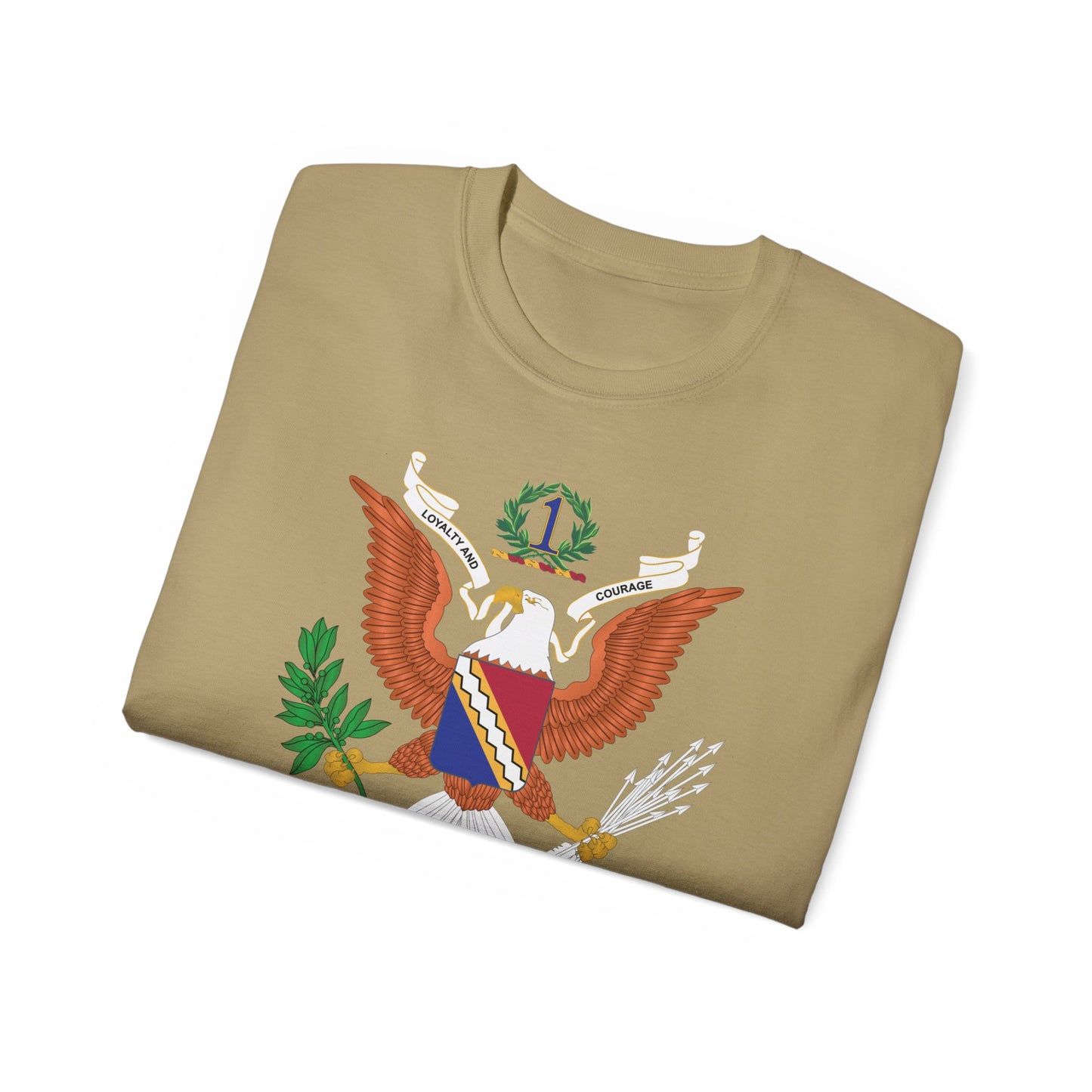 Unisex Ultra Cotton Tee - Army - Regimental Colors - 1st Infantry Regiment X 300