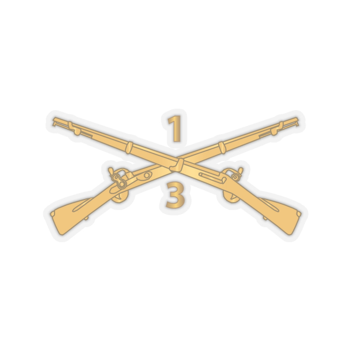 Kiss-Cut Stickers - Army - 3rd Battalion, 1st Infantry Regiment Branch - wo Txt X 300