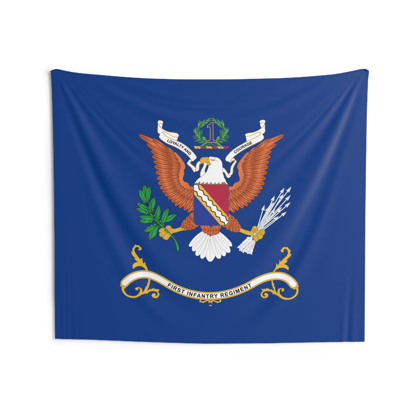 Indoor Wall Tapestries - 1st Infantry Regiment - Regimental Colors Tapestry