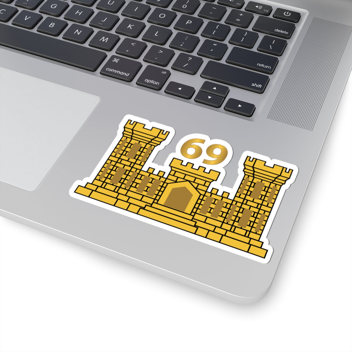 Kiss-Cut Stickers - Army - 69th Engineer Battalion - ENG Branch wo Txt X 300