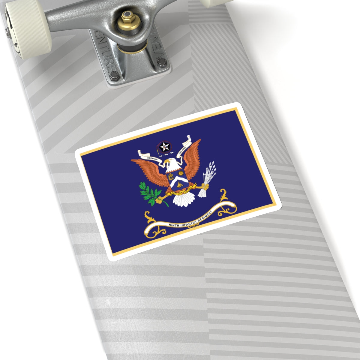 Kiss-Cut Stickers - Army - Regimental Colors - 9th Infantry Regiment - KEEP UP THE FIRE x 300