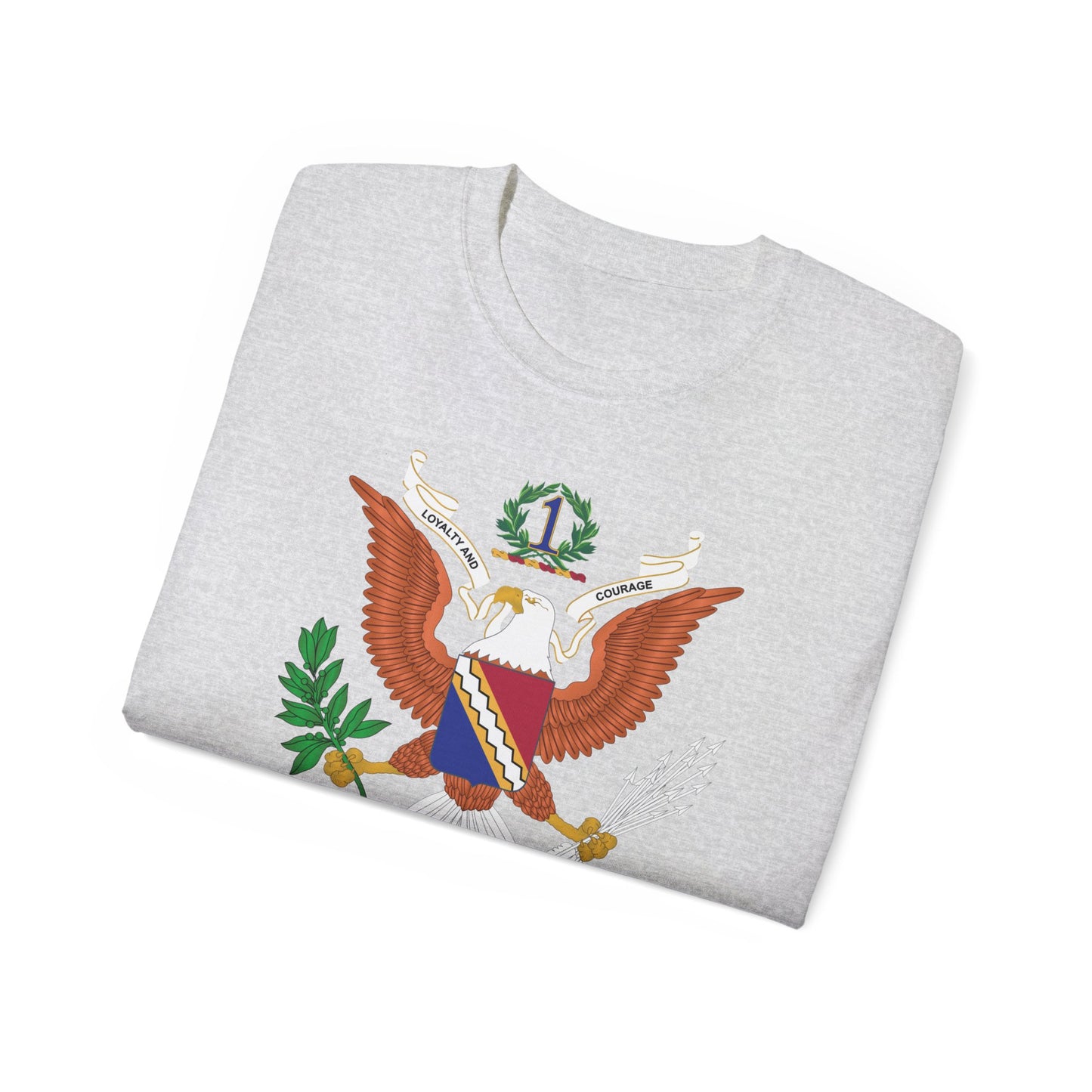 Unisex Ultra Cotton Tee - Army - Regimental Colors - 1st Infantry Regiment X 300