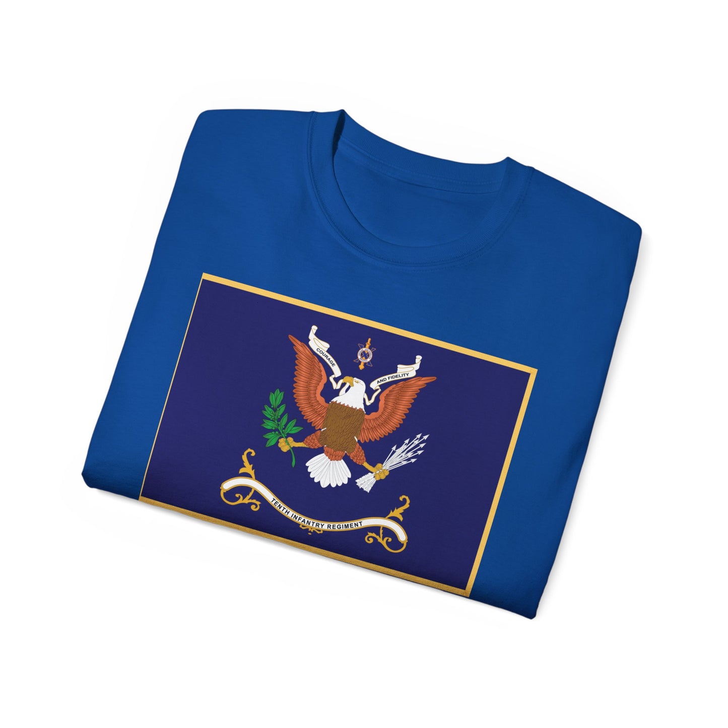 Unisex Ultra Cotton Tee - Regimental Colors - 10th Infantry Regiment X 300