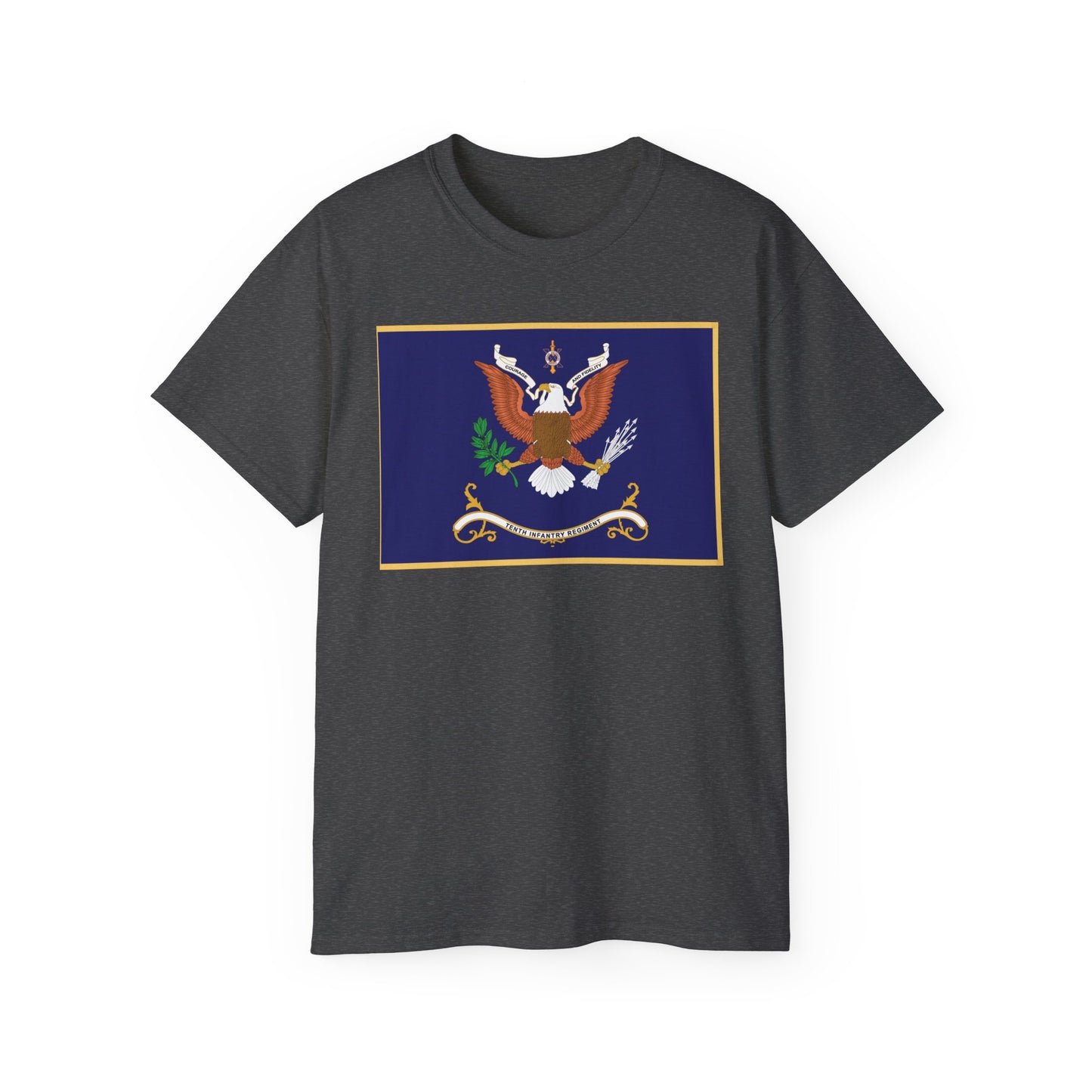 Unisex Ultra Cotton Tee - Regimental Colors - 10th Infantry Regiment X 300