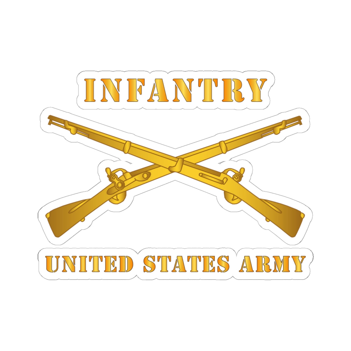 Kiss-Cut Stickers - Army - Infantry - Branch - US Army X 300