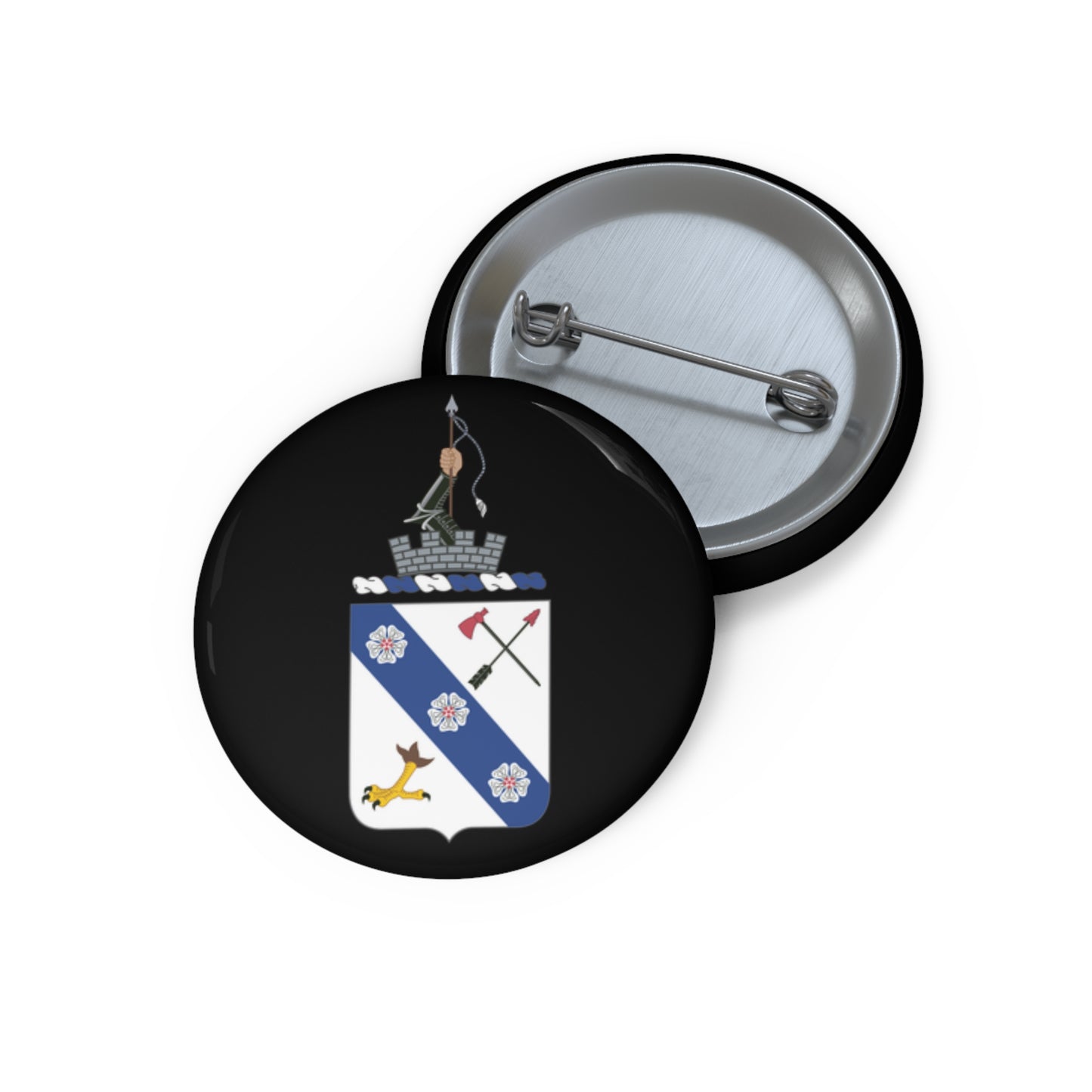 Custom Pin Buttons - COA - 8th Infantry Regiment