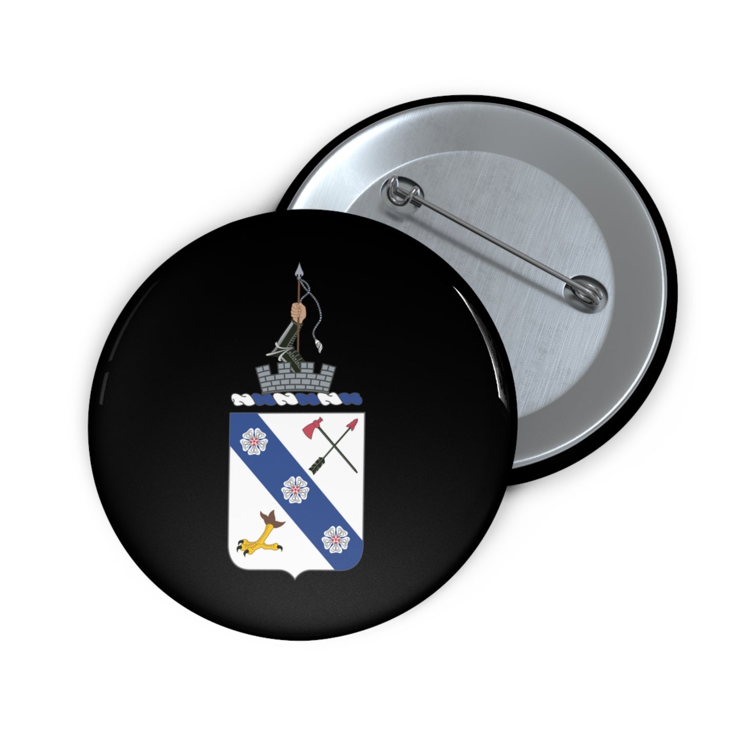 Custom Pin Buttons - COA - 8th Infantry Regiment