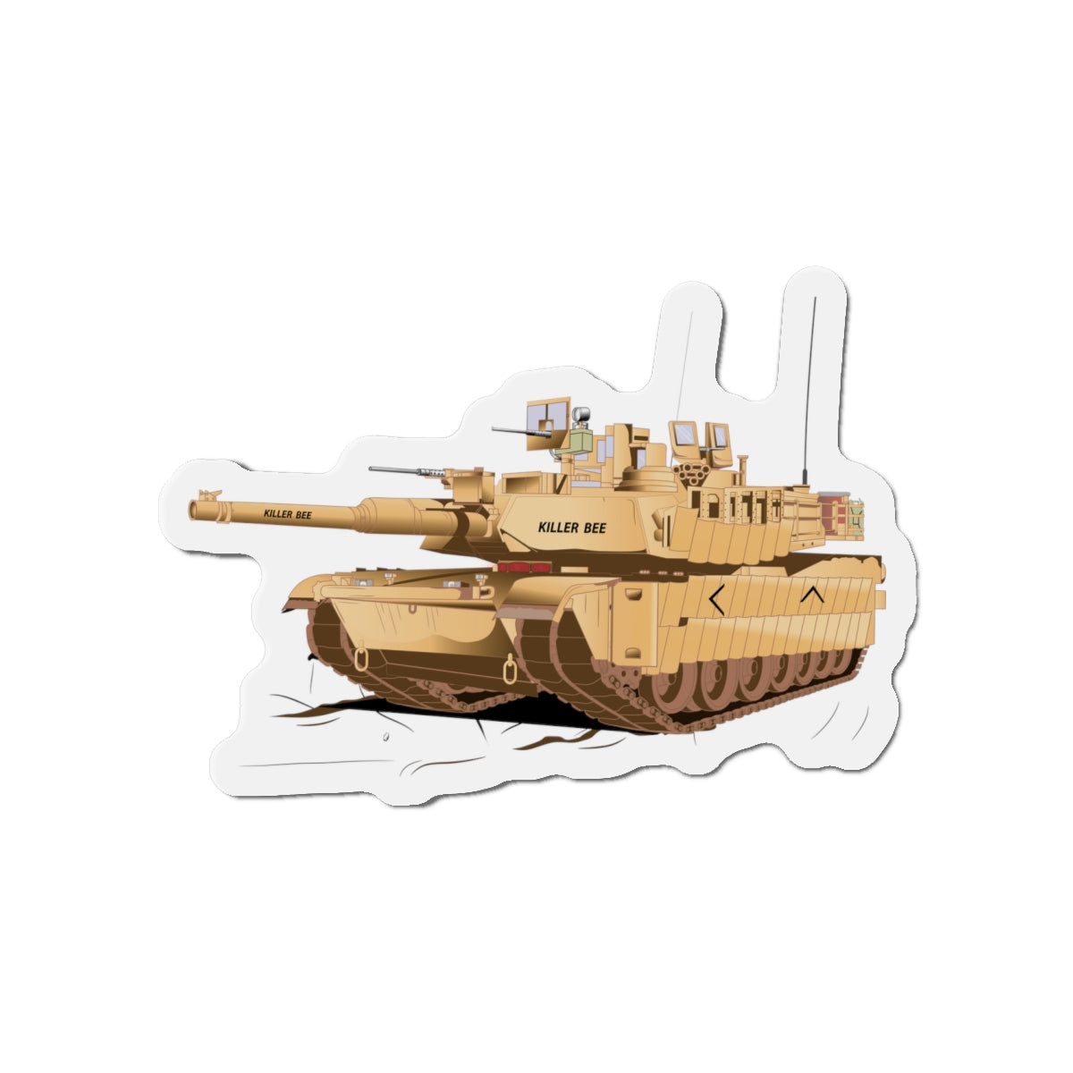 Tank Die-Cut Magnets - M1A1 - Abrams Tank