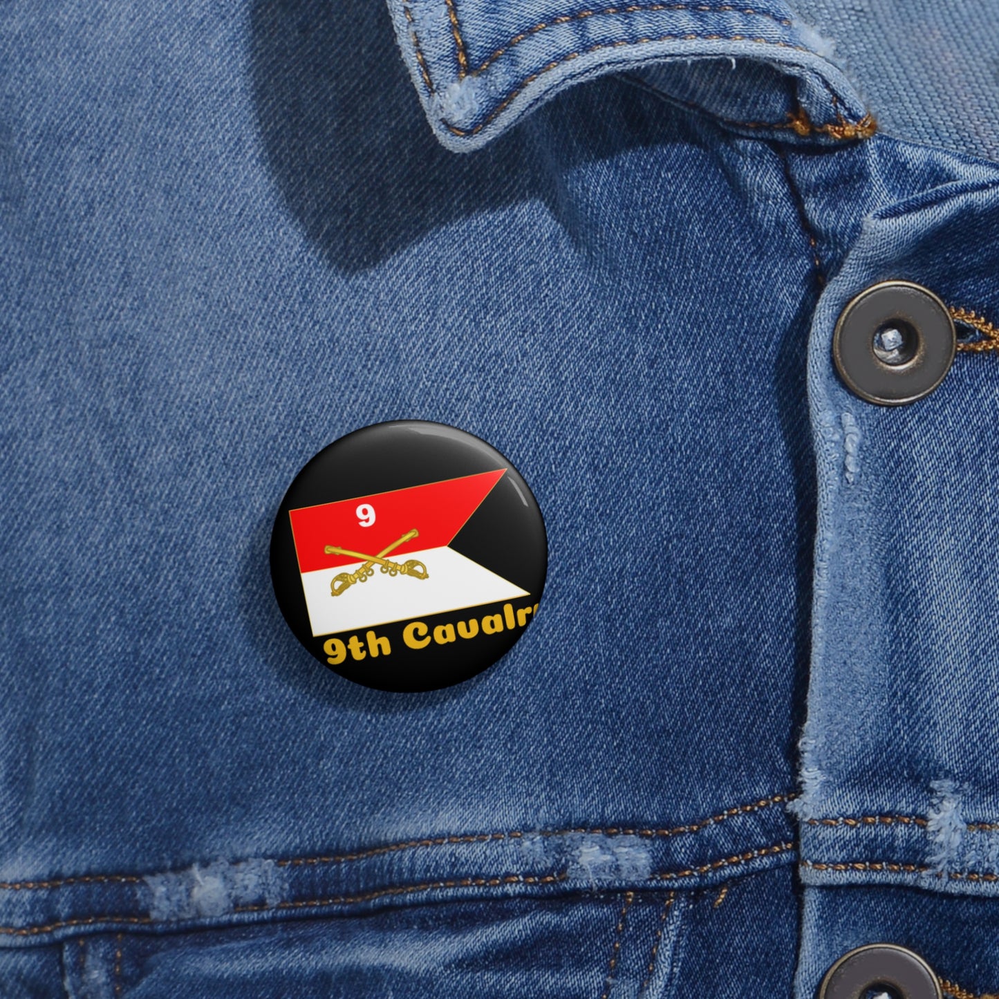 Button Pins - 9th Cavalry Regiment 'Buffalo Soldiers'