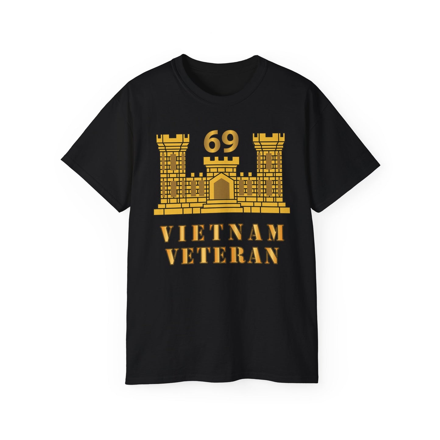 Unisex Ultra Cotton Tee - Army - 69th Engineer Battalion - ENG Branch - Vietnam Veteran X 300