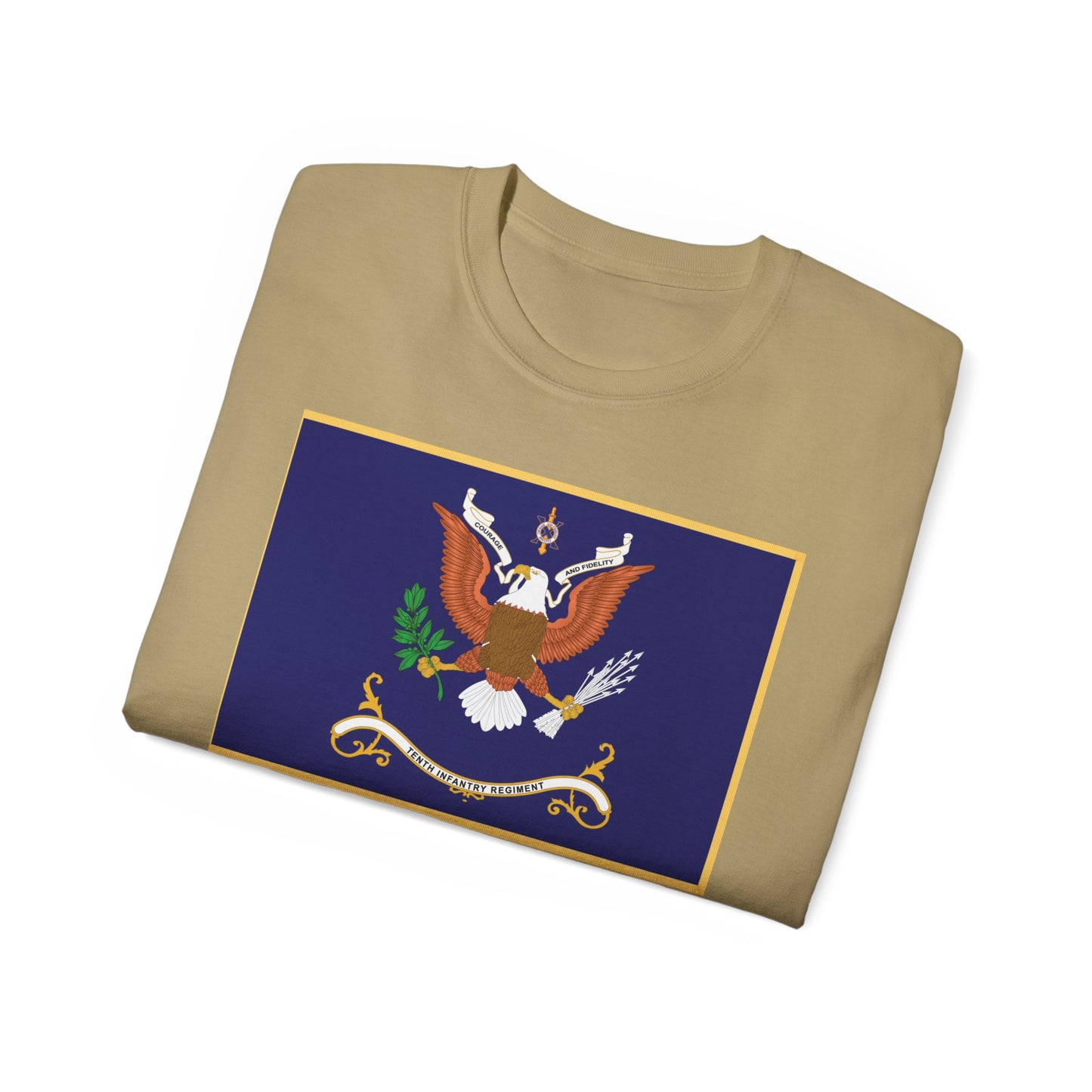 Unisex Ultra Cotton Tee - Regimental Colors - 10th Infantry Regiment X 300