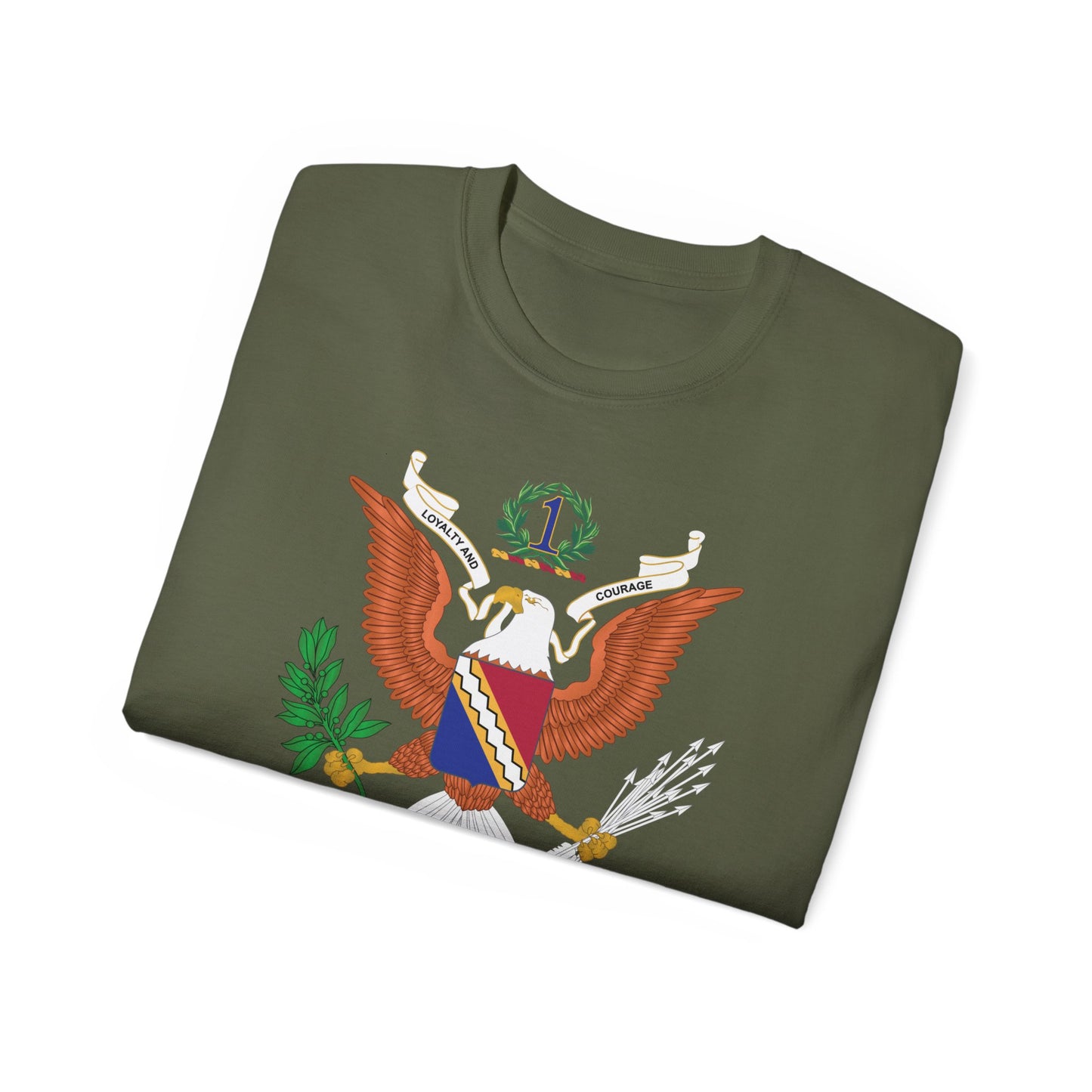Unisex Ultra Cotton Tee - Army - Regimental Colors - 1st Infantry Regiment X 300
