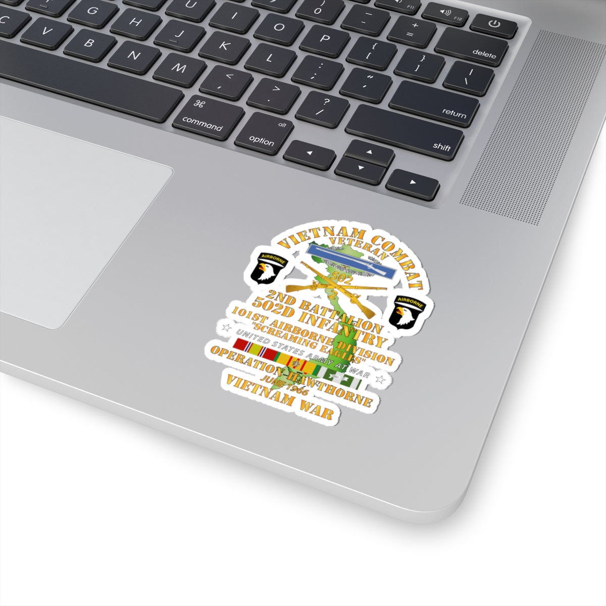 Kiss-Cut Stickers - Army - 2nd Bn 502nd Infantry - 101st ABN - Operation Hawthorne w VN SVC