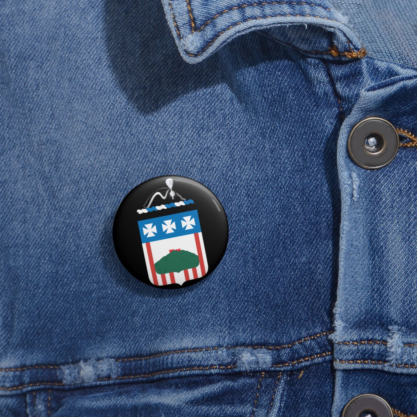 Custom Pin Buttons - COA - 3rd Infantry Regiment