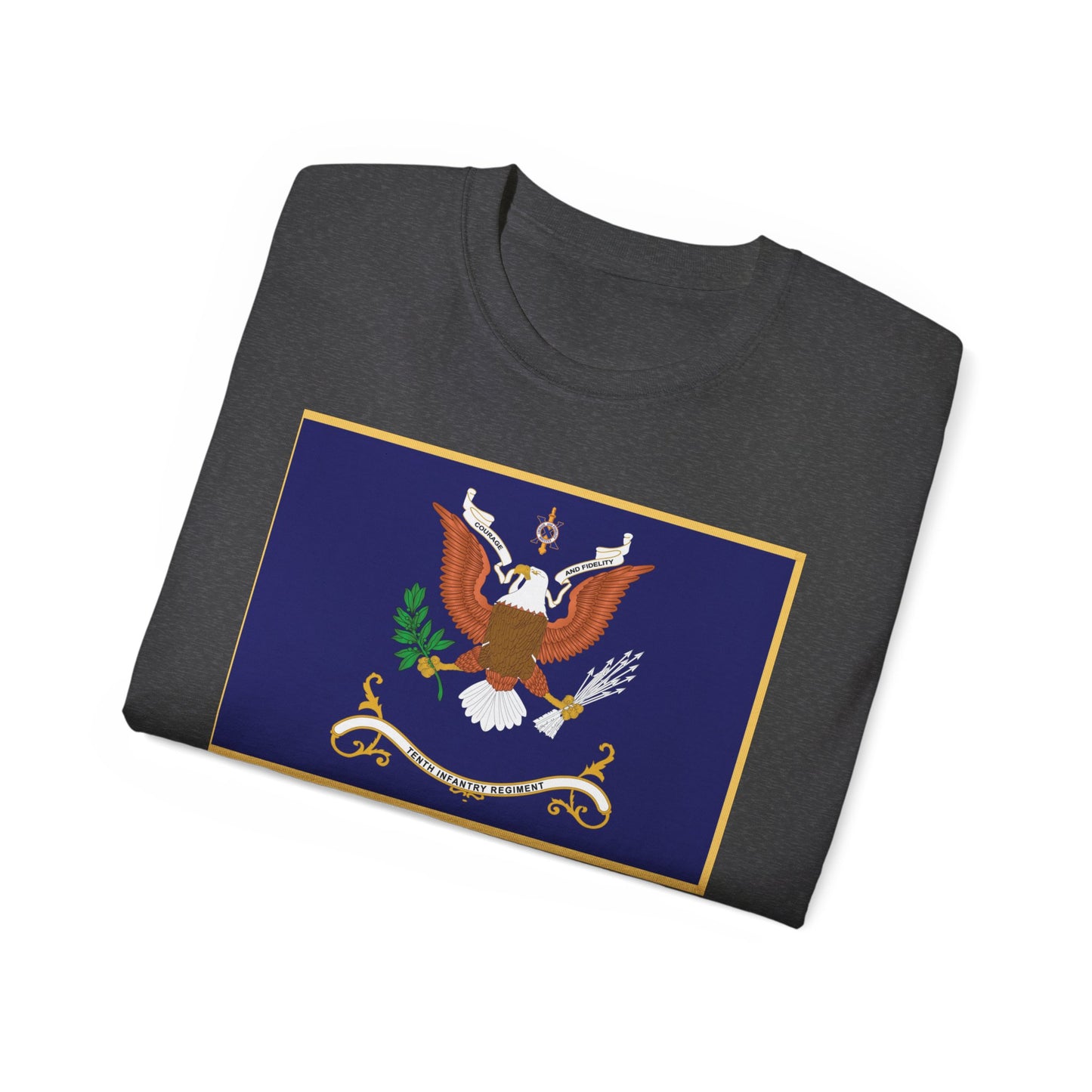 Unisex Ultra Cotton Tee - Regimental Colors - 10th Infantry Regiment X 300
