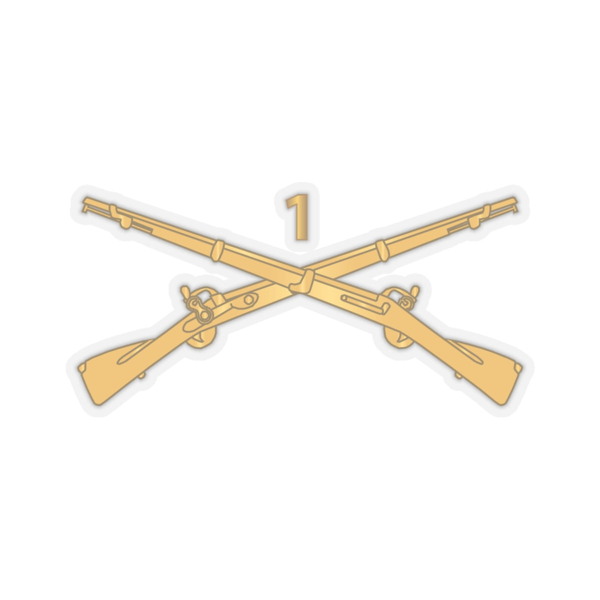 Kiss-Cut Stickers - Army - 1st Infantry Regiment Branch - wo Txt X 300