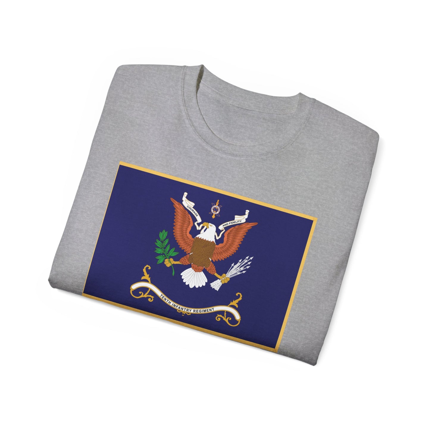 Unisex Ultra Cotton Tee - Regimental Colors - 10th Infantry Regiment X 300