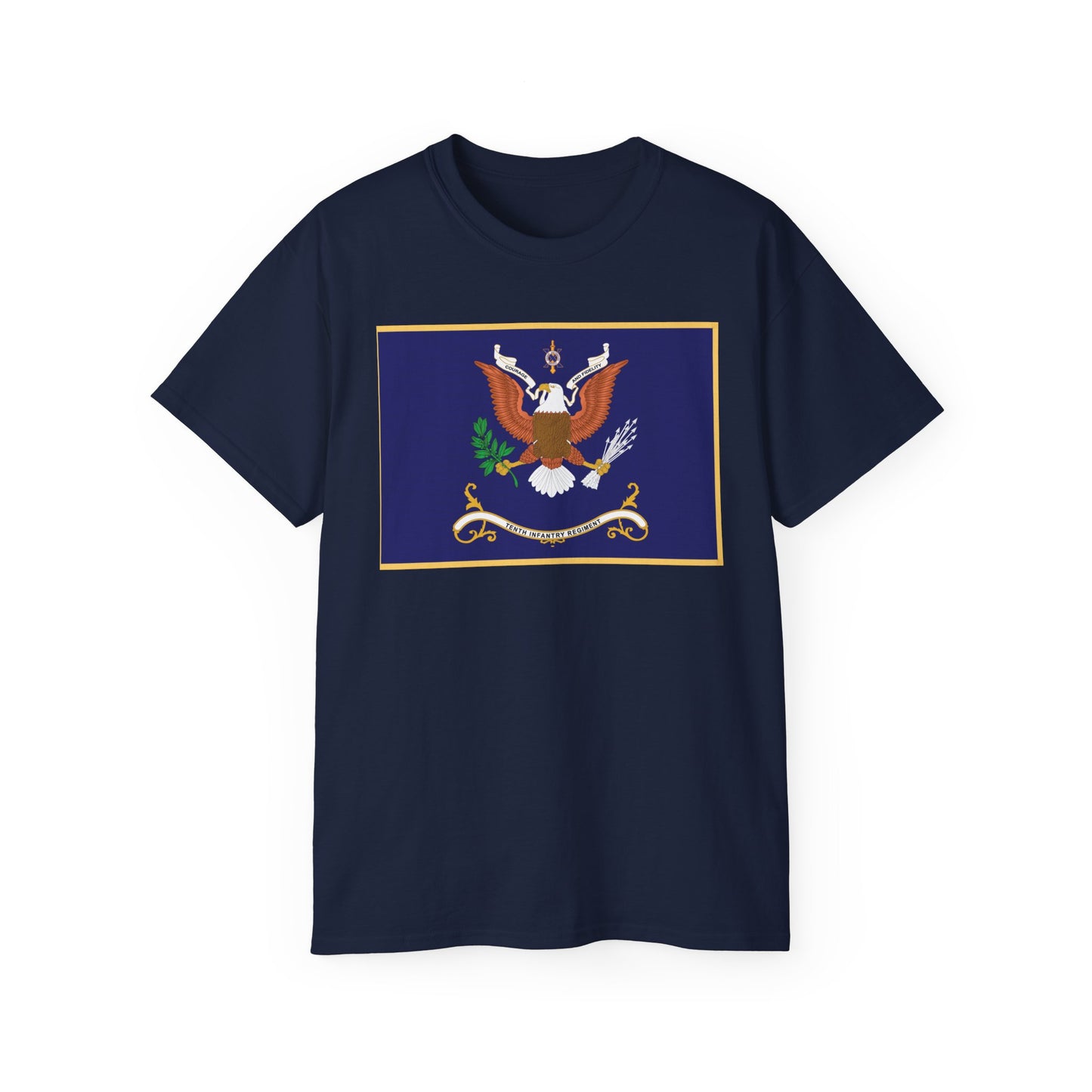 Unisex Ultra Cotton Tee - Regimental Colors - 10th Infantry Regiment X 300