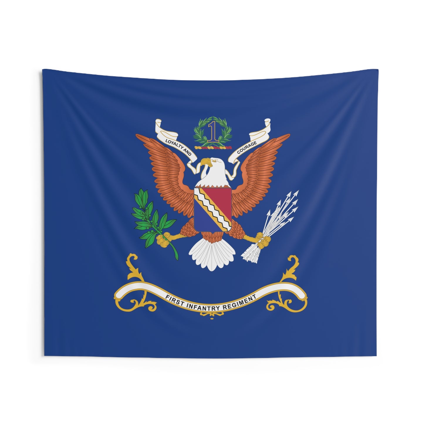 Indoor Wall Tapestries - 1st Infantry Regiment - Regimental Colors Tapestry
