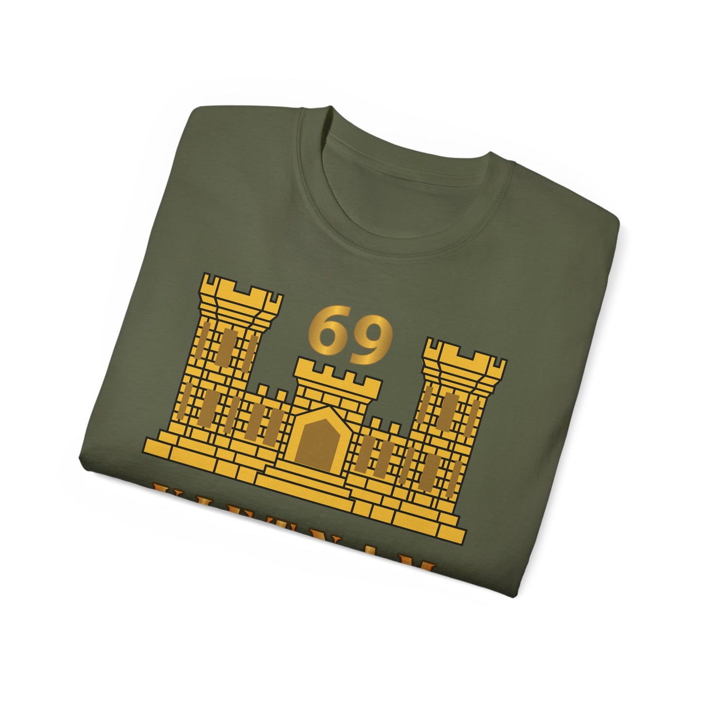 Unisex Ultra Cotton Tee - Army - 69th Engineer Battalion - ENG Branch - Vietnam Veteran X 300