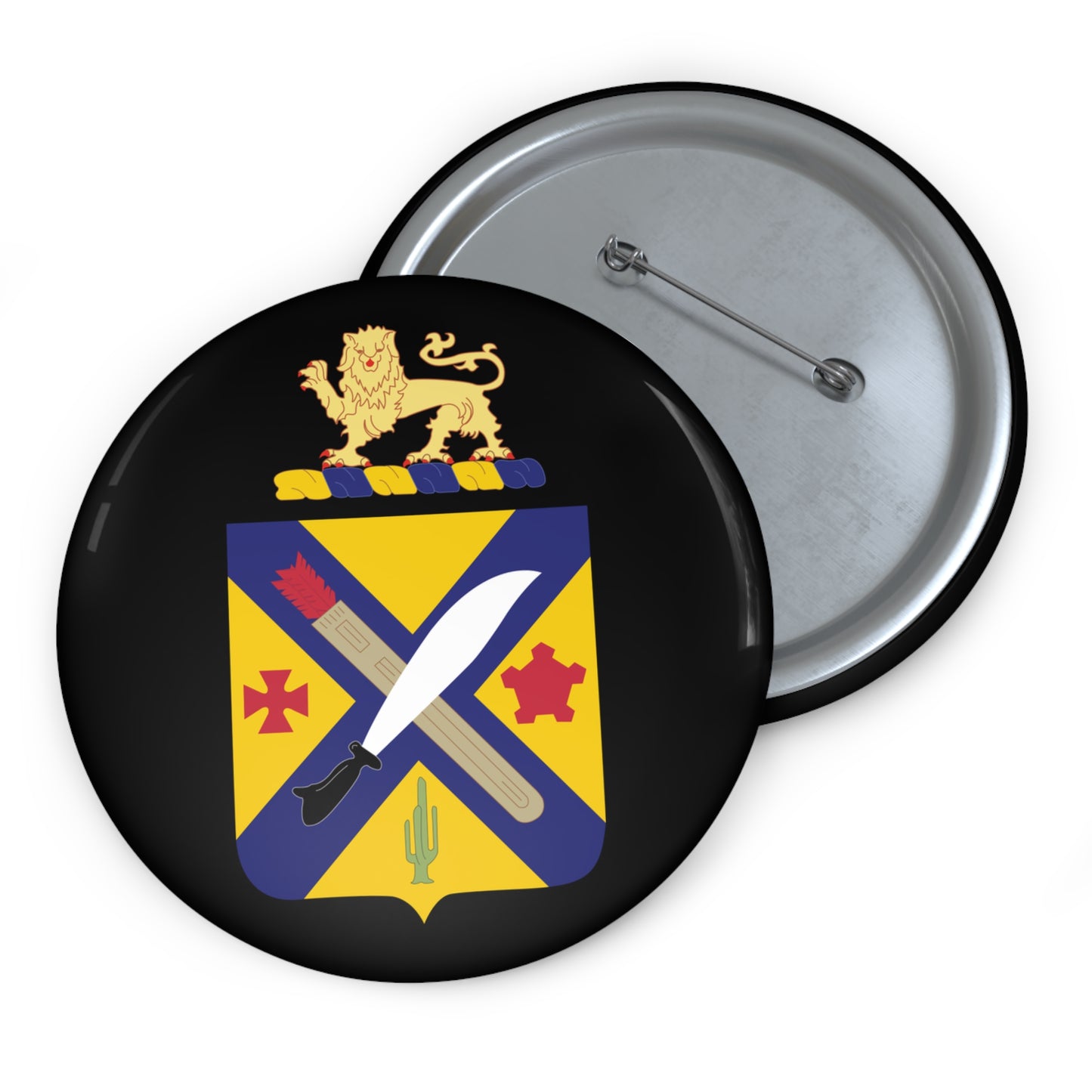 Custom Pin Buttons - COA - 2nd Infantry Regiment