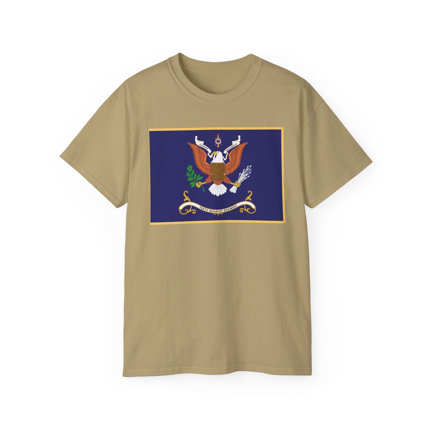 Unisex Ultra Cotton Tee - Regimental Colors - 10th Infantry Regiment X 300