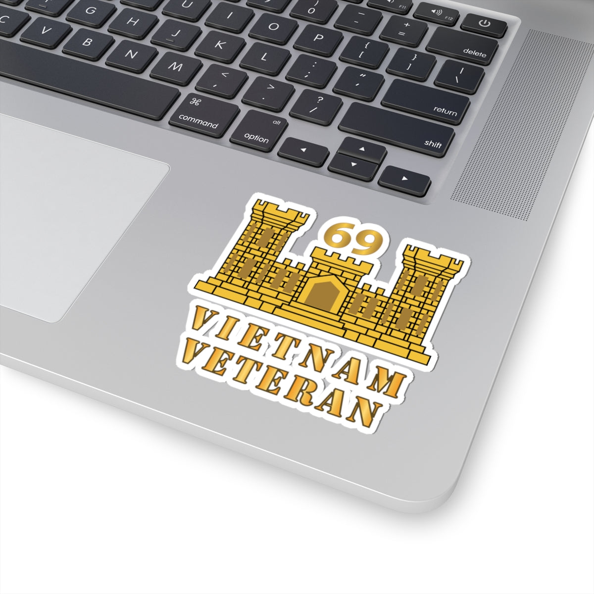 Kiss-Cut Stickers - Army - 69th Engineer Battalion - ENG Branch - Vietnam Veteran X 300