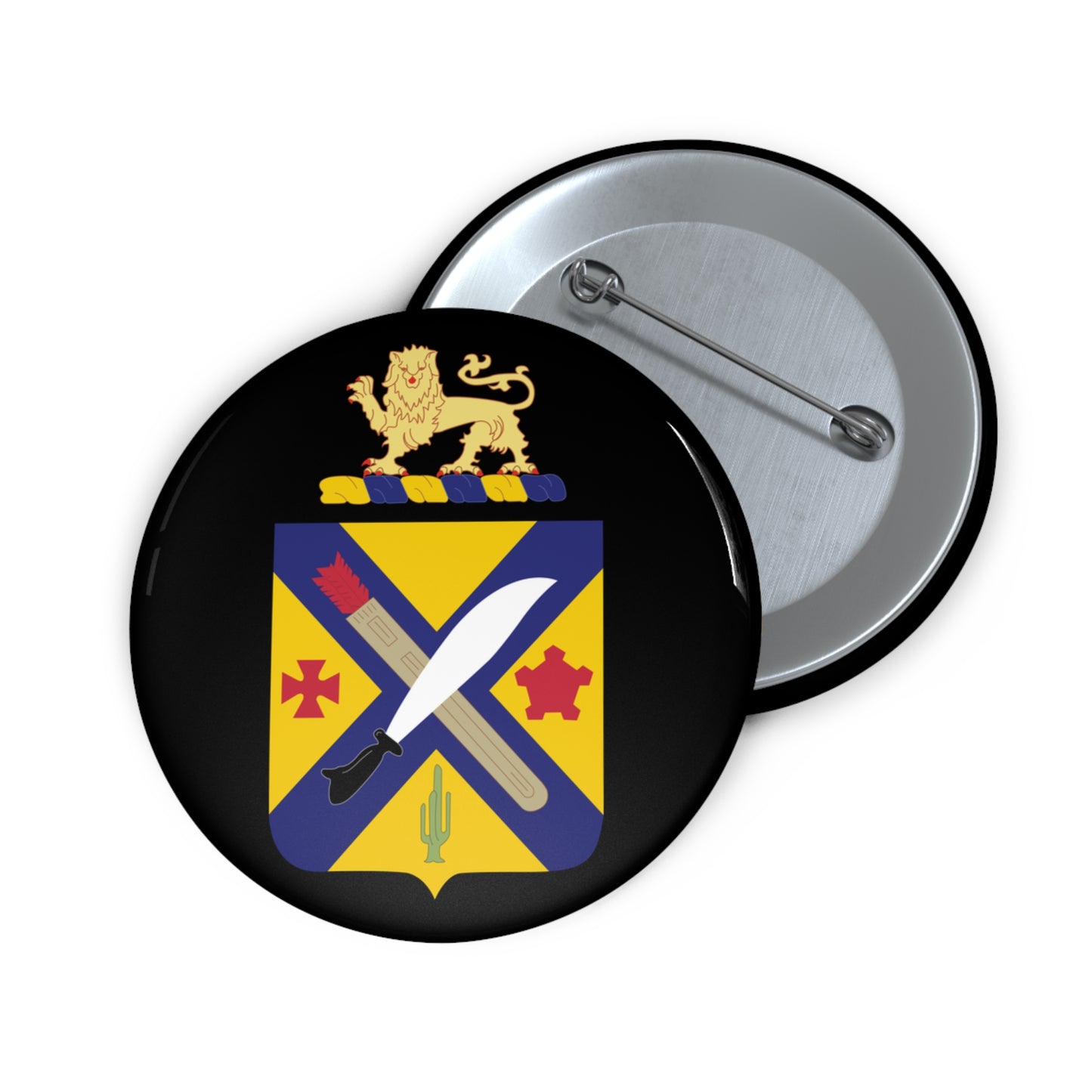Custom Pin Buttons - COA - 2nd Infantry Regiment