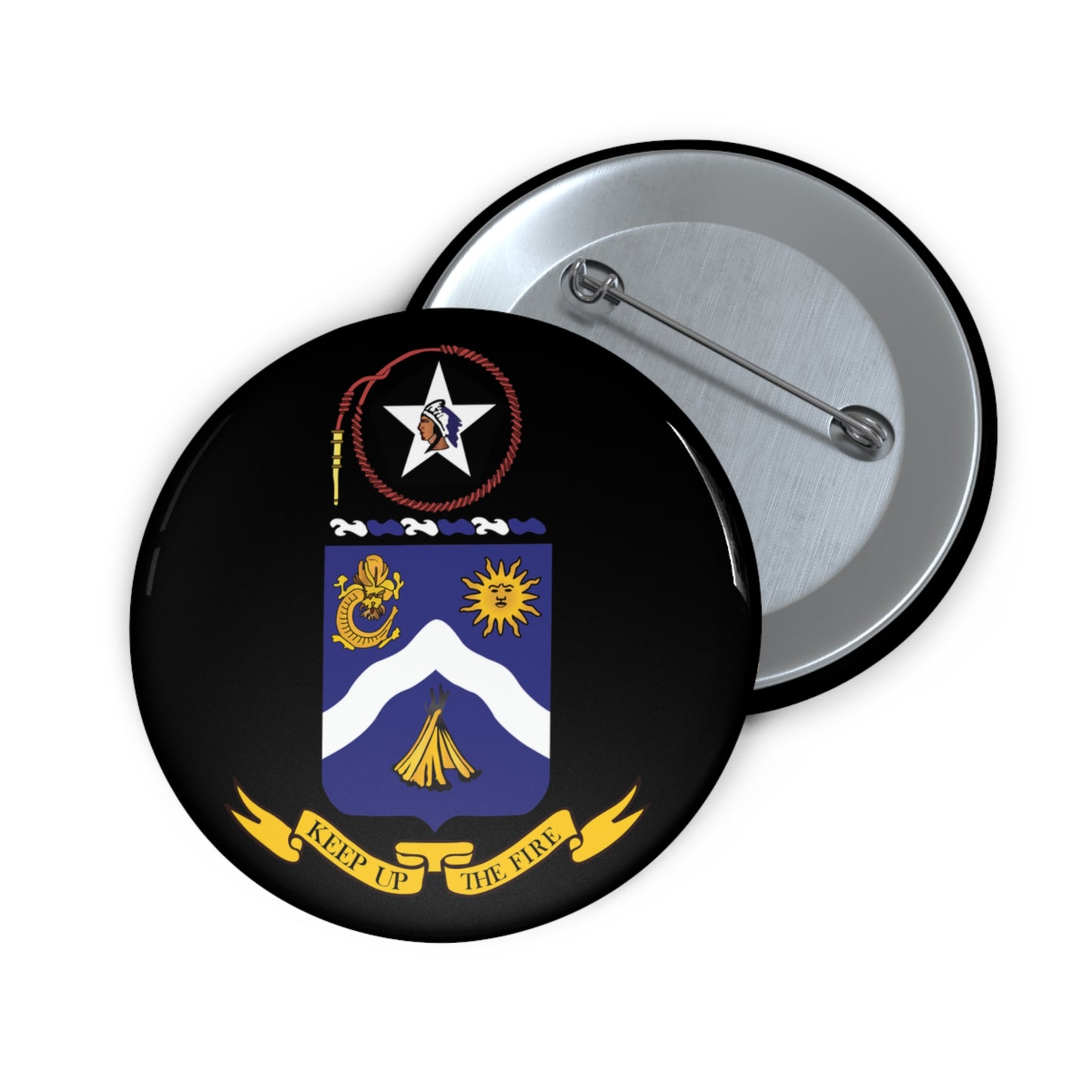 Custom Pin Buttons - COA - 9th Infantry Regiment