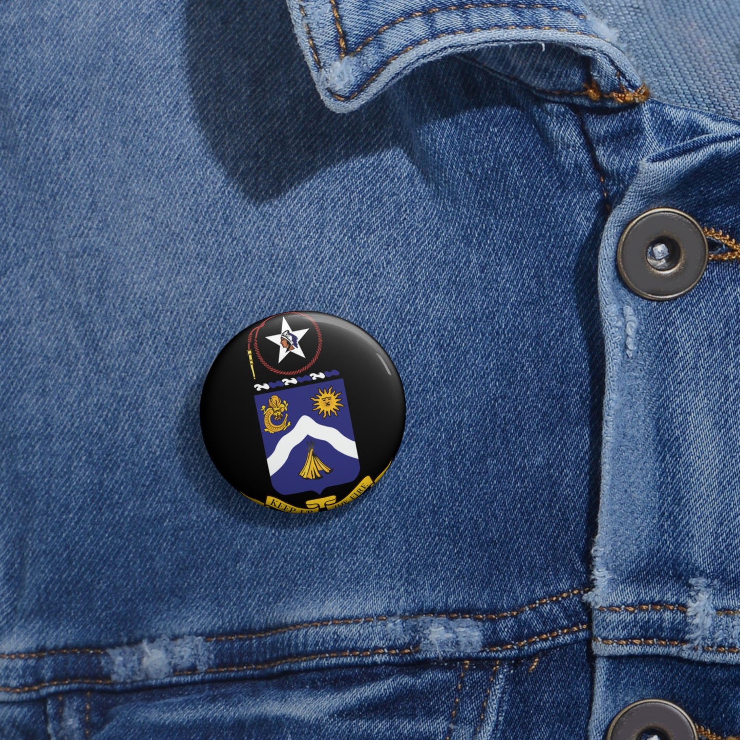 Custom Pin Buttons - COA - 9th Infantry Regiment