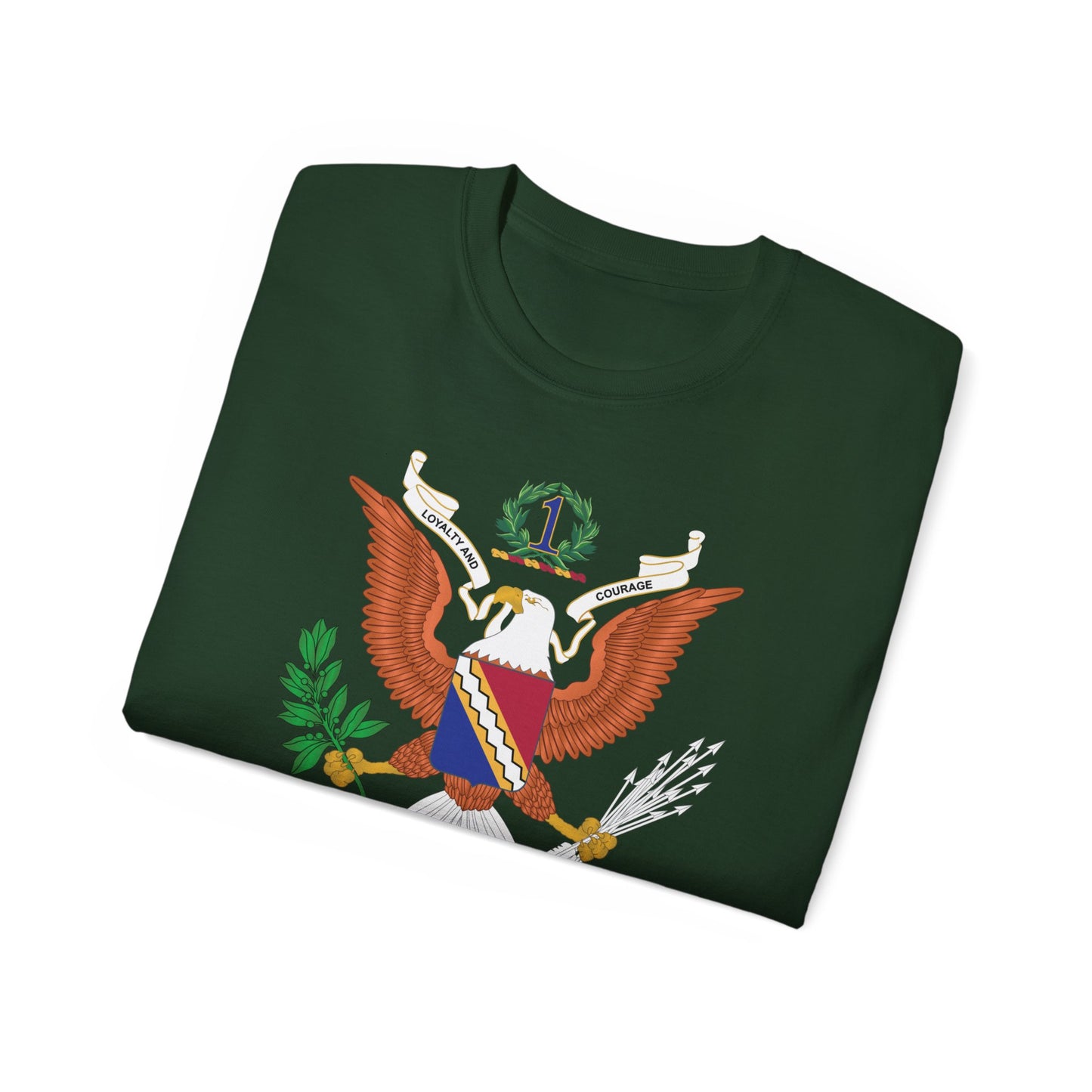 Unisex Ultra Cotton Tee - Army - Regimental Colors - 1st Infantry Regiment X 300