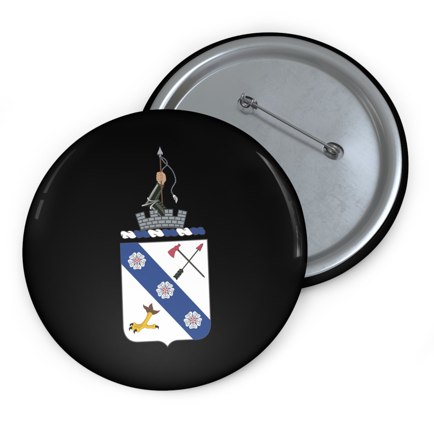 Custom Pin Buttons - COA - 8th Infantry Regiment