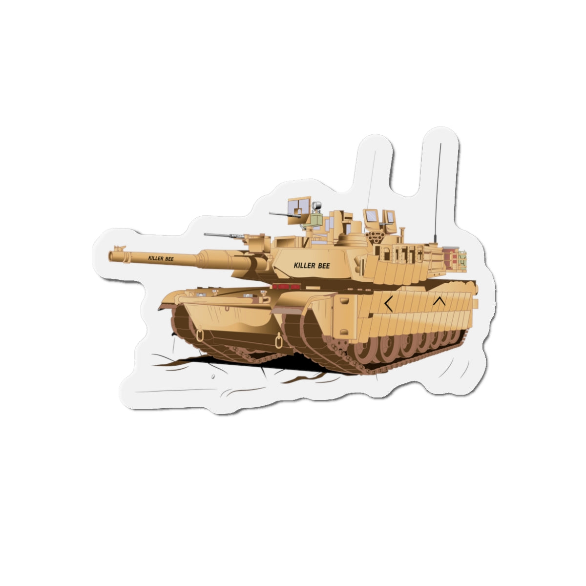 Tank Die-Cut Magnets - M1A1 - Abrams Tank