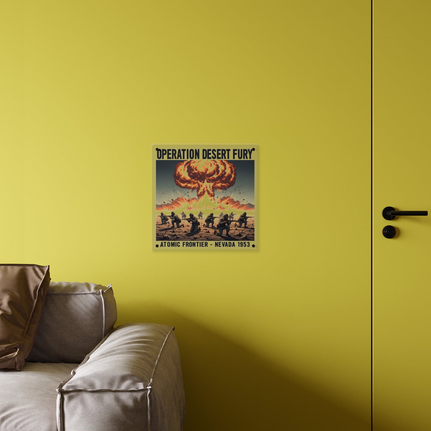 Acrylic Wall Art Panel - Atomic Testing in Nevada Desert Operation Fury