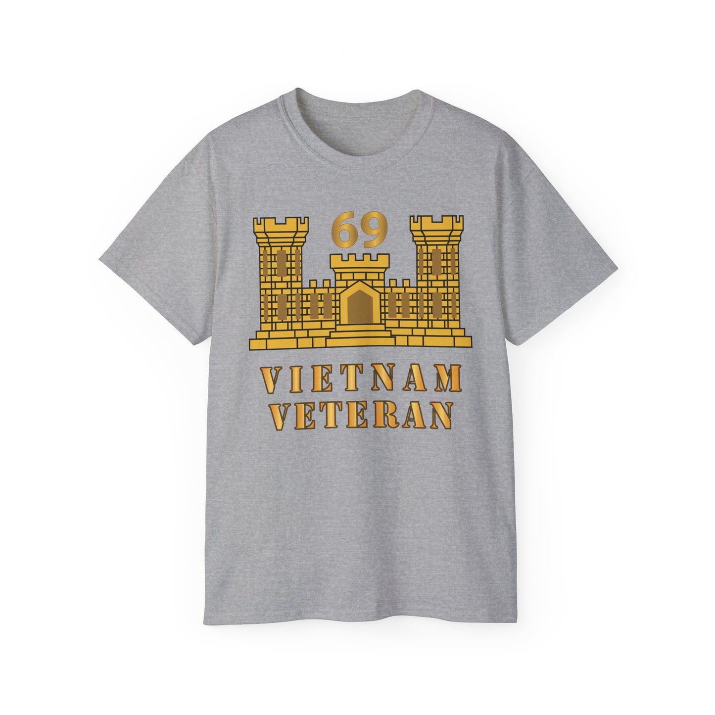 Unisex Ultra Cotton Tee - Army - 69th Engineer Battalion - ENG Branch - Vietnam Veteran X 300