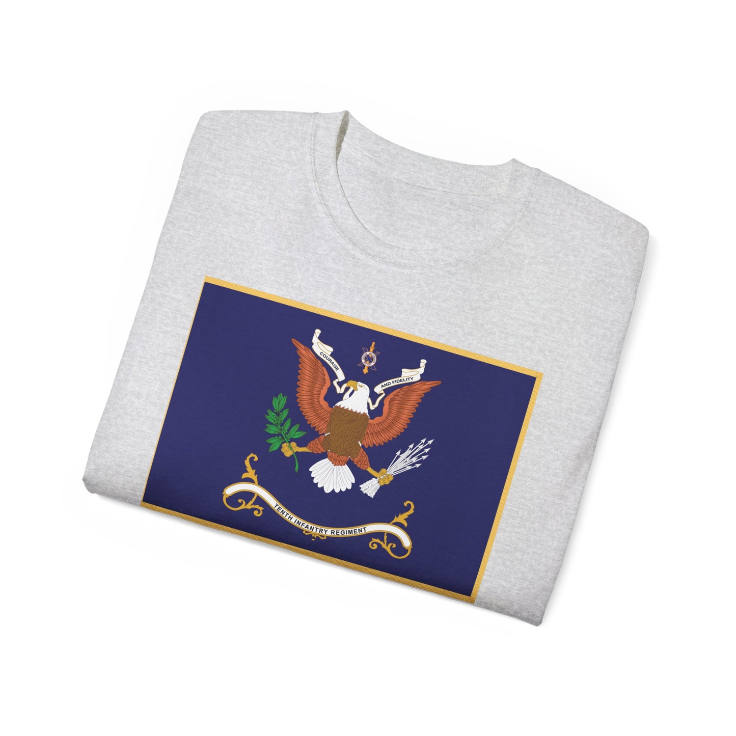 Unisex Ultra Cotton Tee - Regimental Colors - 10th Infantry Regiment X 300